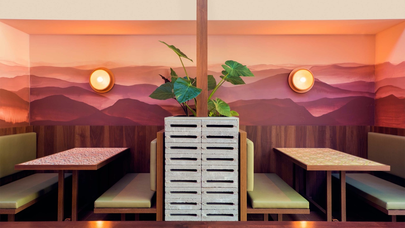 The seating area of Can Tho restaurant.